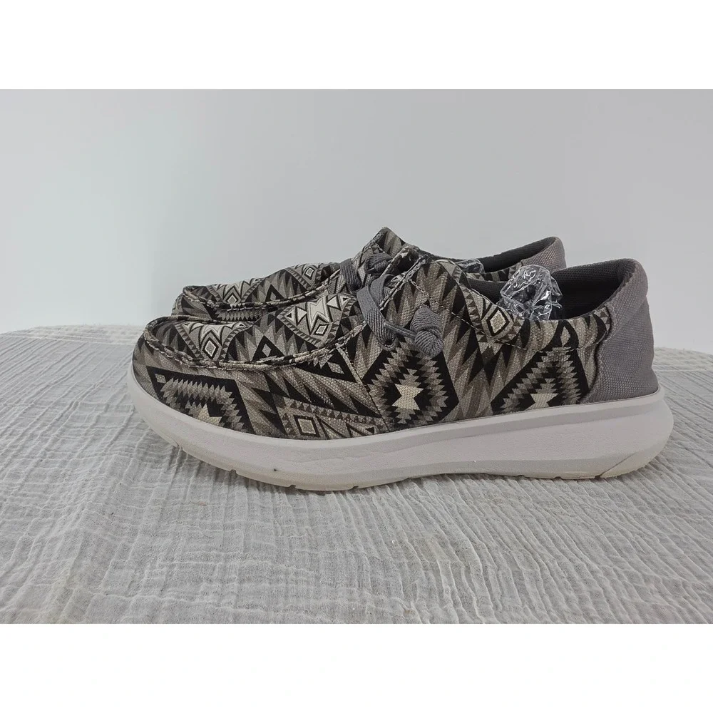Ariat Hilo Mens Grey Southwestern Geometric Print Loafers 10050946 US 9D